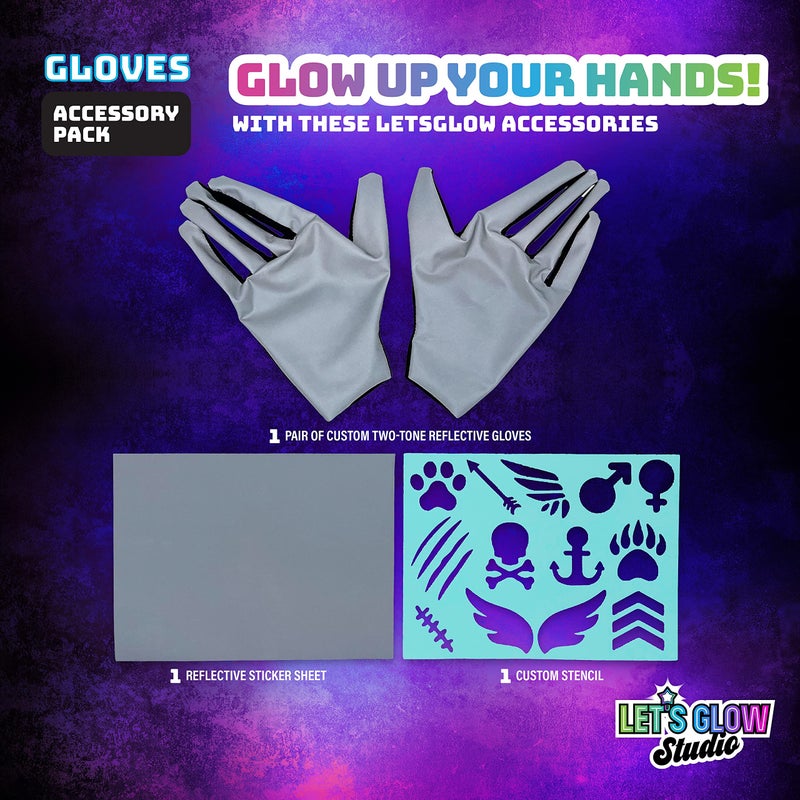 Sky Castle LetsGlow Studio Gloves Accessory Pack - for LetsGlow Studio DIY Arts and Crafts Influencer Video Creator Kit - (LetsGlow Studio Sold Separately) - Image 4